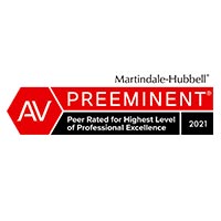 Rated AV Preeminent, Peer Rated For Highest Level Of Professional Excellence, 2021 Martindale-Hubbell