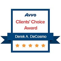 Avvo Clients' Choice Award, Derek A. DeCosmo, 5 stars